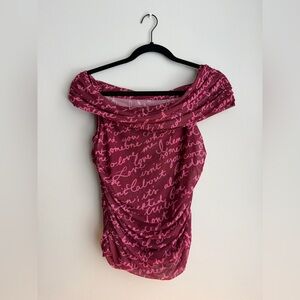 Maeve Off The Shoulder Mesh-Lined Top